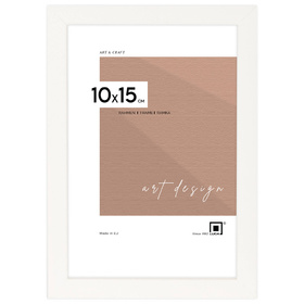 Biała ramka drewniana PINIA 1 10x15 cm