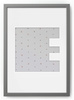 Ramka na zdjęcia LITERKA "E" 21x30 cm szara z białym z passe partout