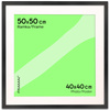 Czarna ramka na zdjęcia HEN PASS 2 50x50 cm z passe partout 50x50 (40x40)