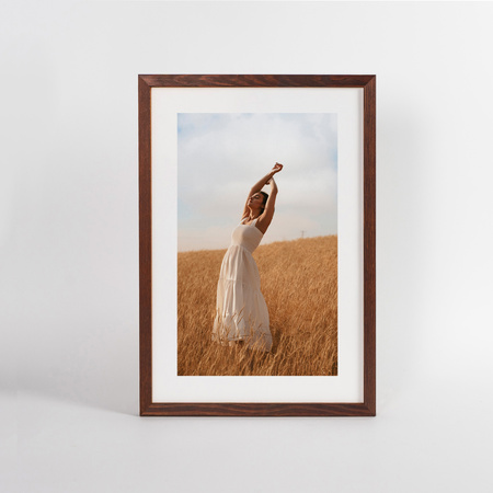 Brązowa ramka drewniana PINIA 3 21x30 cm