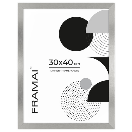 Pakiet 3 szt. srebrnych ramek na zdjęcia HEN S 30x40 cm