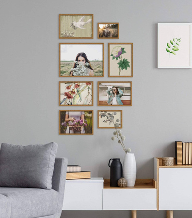 Zestaw ramek kolor dębowy galeria HIT 33 GF0009