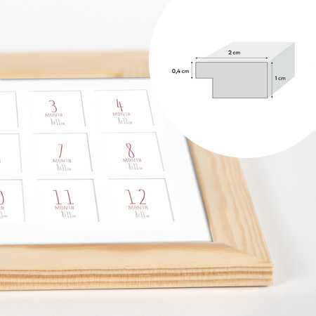 Ramka wspomnień „Mój pierwszy roczek” – kolaż pierwszych 12 miesięcy życia dziecka