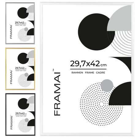 Biała ramka aluminiowa QAL 29,7X42 cm (A3)