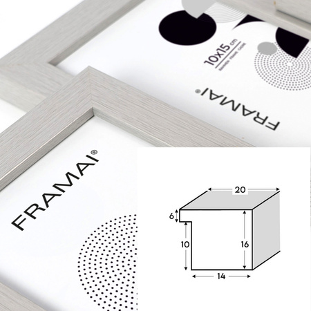 Multirama MULTI HEN ramka na zdjęcia. Srebrna multirama na cztery zdjęcia