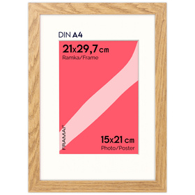 Brązowa ramka na zdjęcia HEN PASS 01 21x29,7 cm z passe partout (15x21)