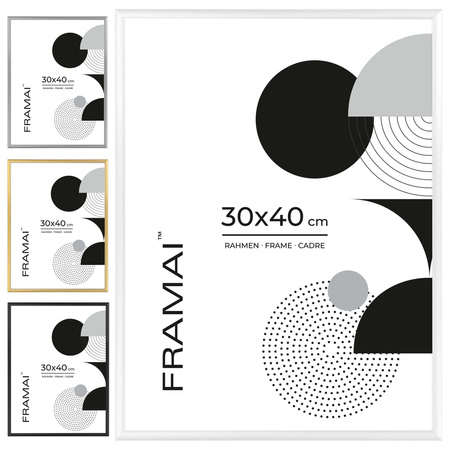 Biała ramka aluminiowa QAL 30x40 cm