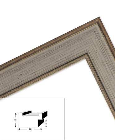 Ramka drewniana na zdjęcia DRL U 3 15x21 cm