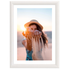 Biała ramka drewniana na zdjęcia DRWA 1 6x9 cm