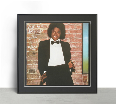 Czarna ramka na okładkę płyty winylowej o rozmiarze 40x40 cm