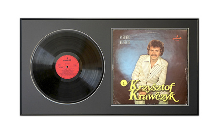 Ramka na płytę winylową z okładką o rozmiarze 41x75 cm