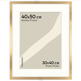 Złota ramka na zdjęcia HEN PASS Z 40x50 cm z passe partout (30x40 cm)
