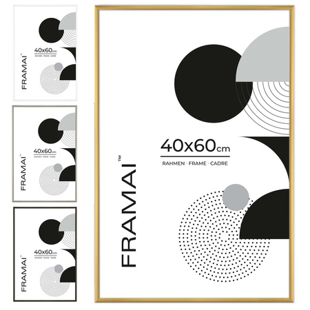 Złota ramka aluminiowa QAL 40x60 cm