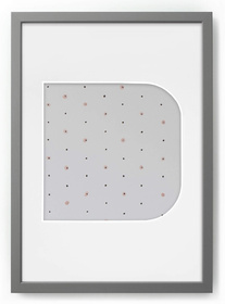 Ramka na zdjęcia LITERKA "D" 21x30 cm szara z białym z passe partout