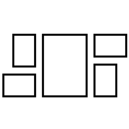 Zestaw ramek PINIA 1 GF0045 - galeria ramek na 5 zdjęcia