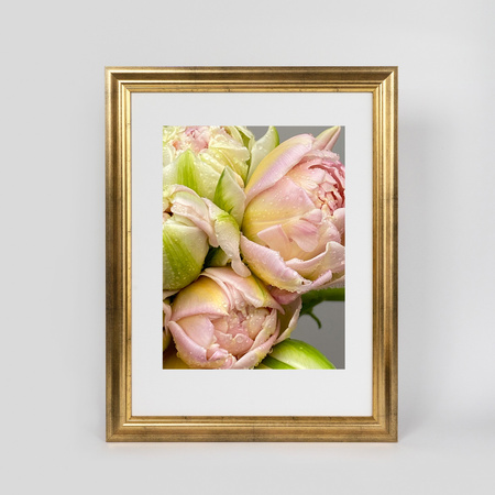 Ramka drewniana złota na zdjęcia DRL N Z 30x40 cm