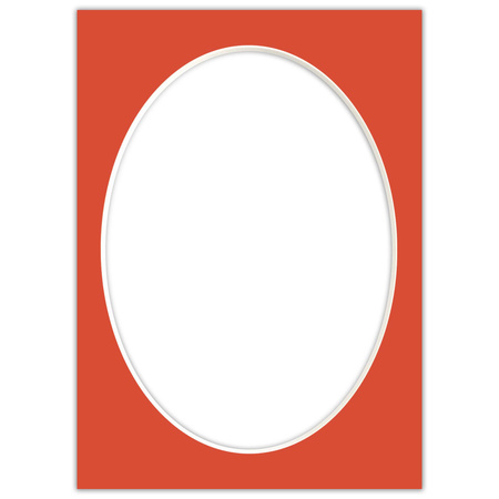 Passe partout 15x21 (13x18) OWAL CZERWONY LIGHT RED