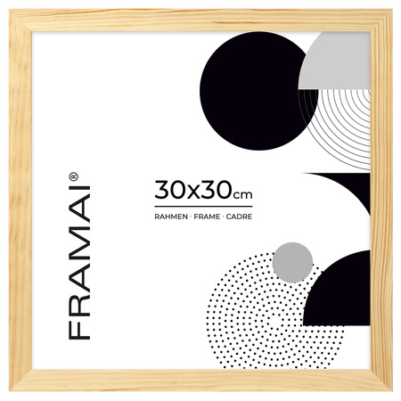 Ramka z drewna surowego na zdjęcia RAW 30x30 cm