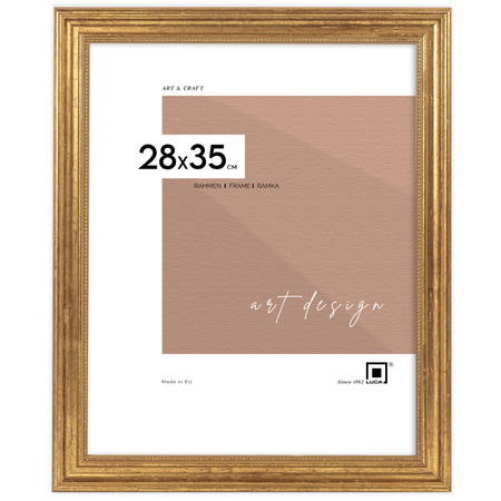 Ramka drewniana złota na zdjęcia DRZG M Z 28x35 cm