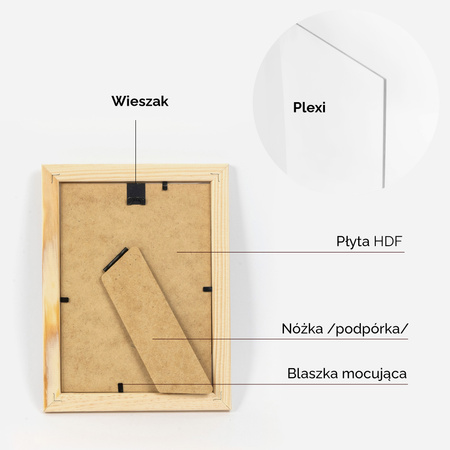 Pakiet 5 szt. ramek z drewna surowego RAW 13x18 cm