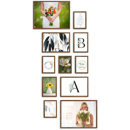 Zestaw brązowych ramek galeria PRESTO 4 GF0005