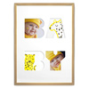 Ramka BABY 30x40 cm w kolorze jasnego drewna z białym passe partout