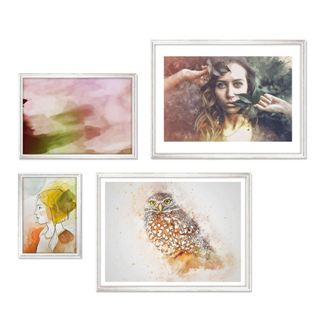 Zestaw srebrnych ramek galeria HIT 1 S GF0008