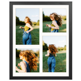 Foto Galeria 24x30 cm czarna Ramka na 4 zdjęcia 10x15 cm 10x10 cm z Passe Partout