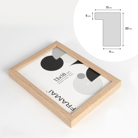 Ramka dębowa na zdjęcia OAK 13x18 cm