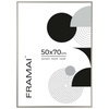 Srebrna ramka aluminiowa QAL 50x70 cm