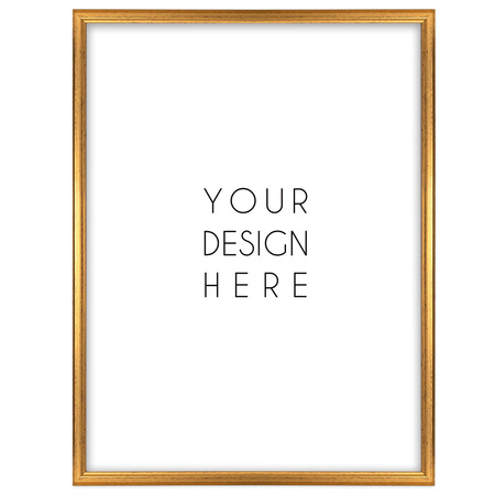 Złota ramka drewniana na zdjęcia DRWA FZ 40x50 cm