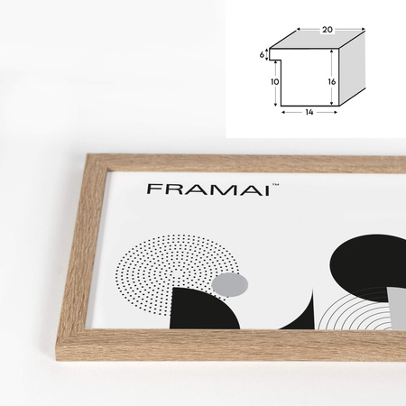 Ramka na zdjęcia bielony dąb HEN 0 60x80 cm