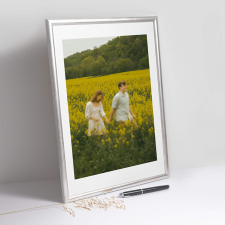 Srebrna ramka drewniana na zdjęcia EKO S2 30x40 cm