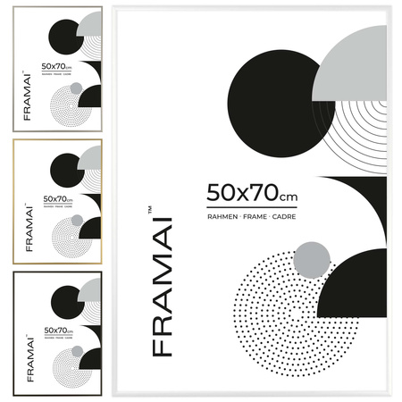 Biała ramka aluminiowa QAL 50x70 cm