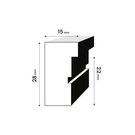 Ramka w kolorze dębowym z passe partout na zdjęcia EXPO 00 40x40 cm (30x30 cm)