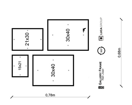 Zestaw naturalnych ramek galeria HIT 0 GF0008