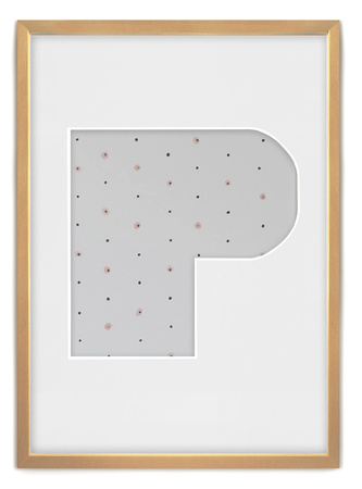 Ramka na zdjęcia LITERKA "R" 21x30 cm jasne drewno z białym passe partout