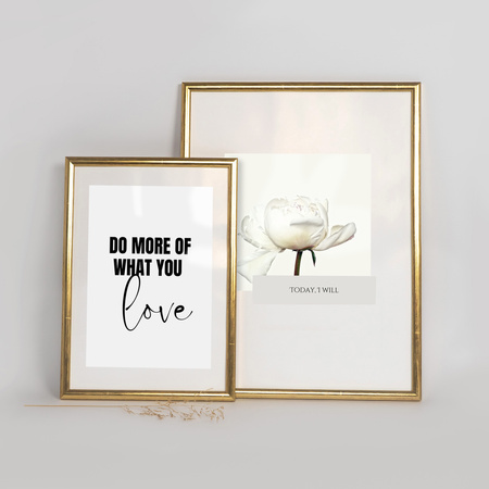 Złota ramka drewniana na zdjęcia EKO Z4 21x30 cm