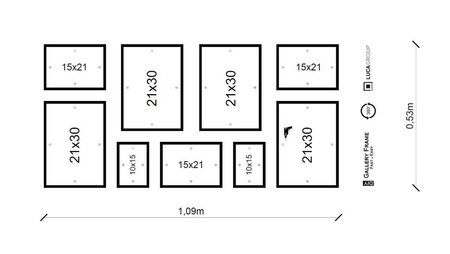Zestaw brązowych ramek galeria 44 GF0004