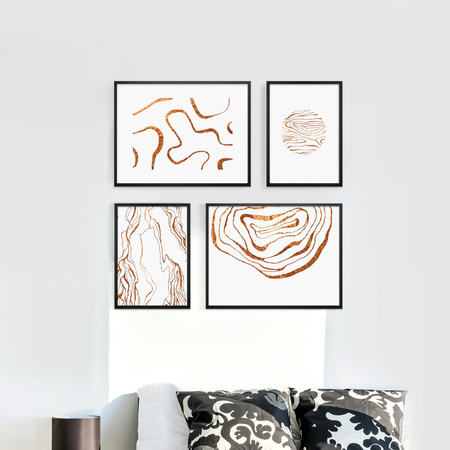 Zestaw czarnych ramek galeria PINIA 2 GF0003