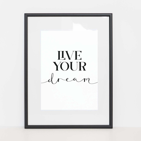 Ramka czarna drewniana 30x40 cm DRWA 2