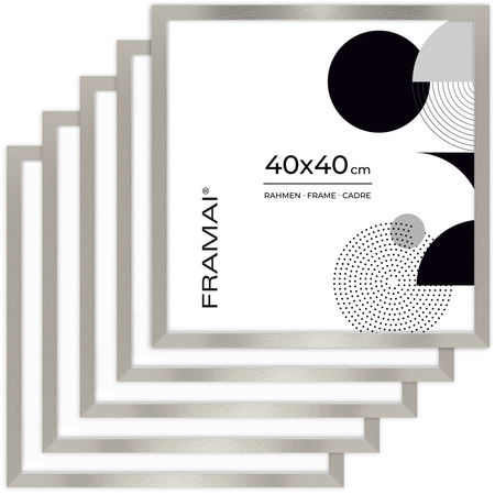 Srebrna ramka na zdjęcia HEN S 40x40 cm