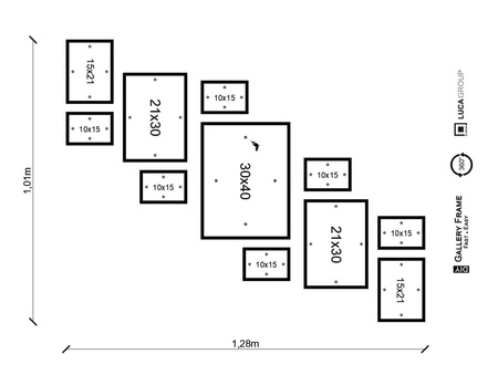 Zestaw ramek PINIA 00 GF0030 L- galeria ramek na 11 zdjęć