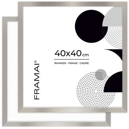 Srebrna ramka na zdjęcia HEN S 40x40 cm