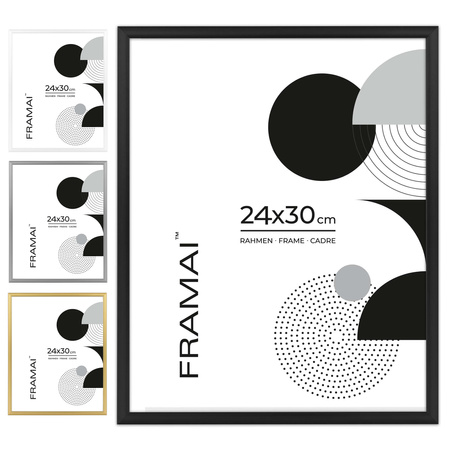 Czarna ramka aluminiowa QAL 24x30 cm
