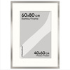 Srebrna ramka na zdjęcia HEN PASS S 60x80 cm z passe partout (50x70 cm)