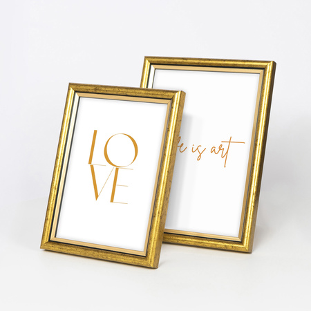 Ramka drewniana złota na zdjęcia DRI CL Z 13X18 cm