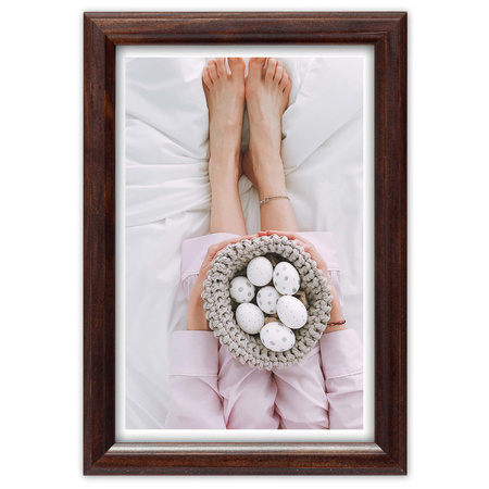 Ciemnobrązowa ramka drewniana DRWA 44 13x18 cm