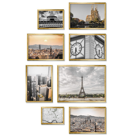 Zestaw złotych ramek - galeria HIT 1 Z GF0009 - CORNER