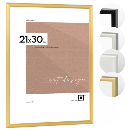 Złota ramka aluminiowa na zdjęcia Royall 21x30 cm